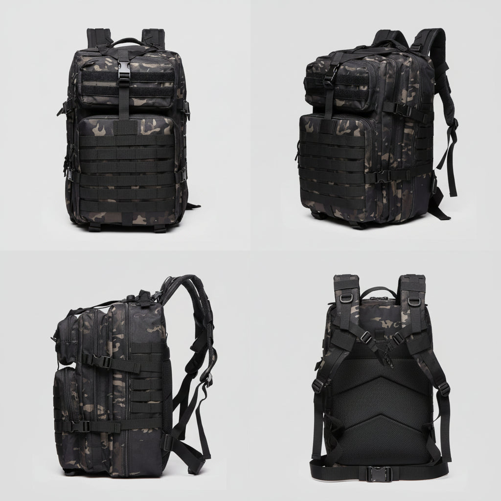 Sac à Dos Tactique 50L – Grande Capacité Étanche avec Molle