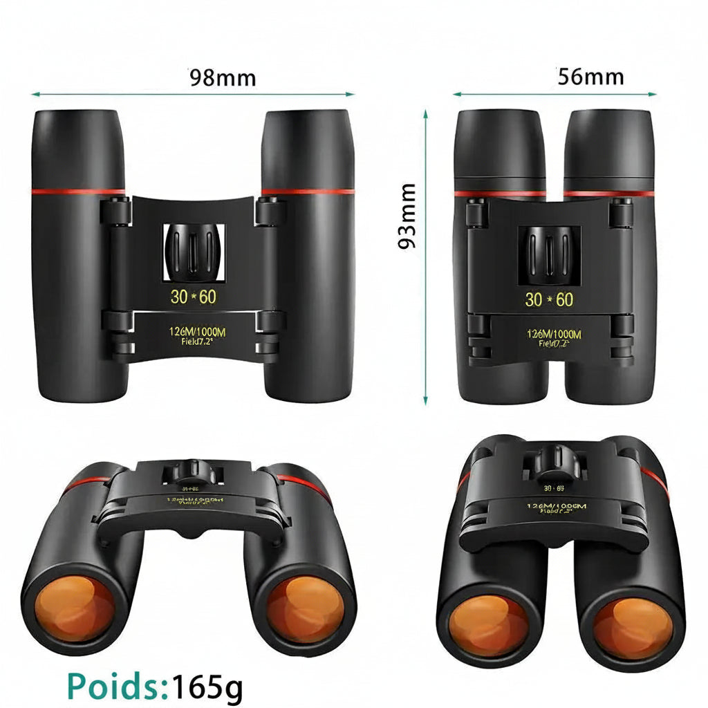 Jumelles Compactes 10×25 – Format Pliable Voyage