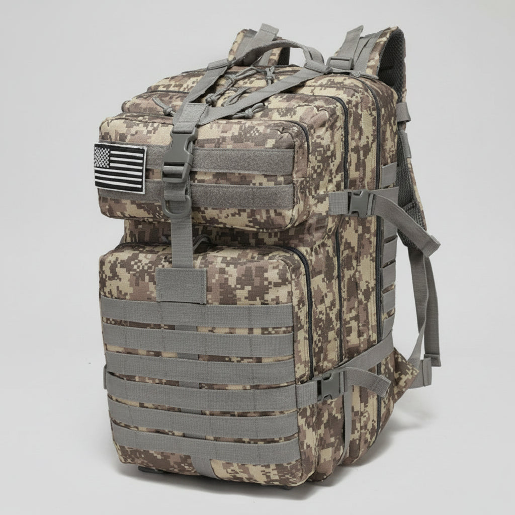 Sac à Dos Tactique 50L – Grande Capacité Étanche avec Molle